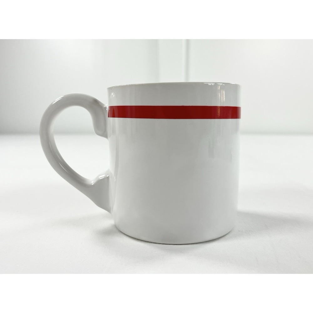 Vintage 80s Snowman & Christmas Tree Holiday Mug w/Candy Cane Handle Collectible - Picture 3 of 8